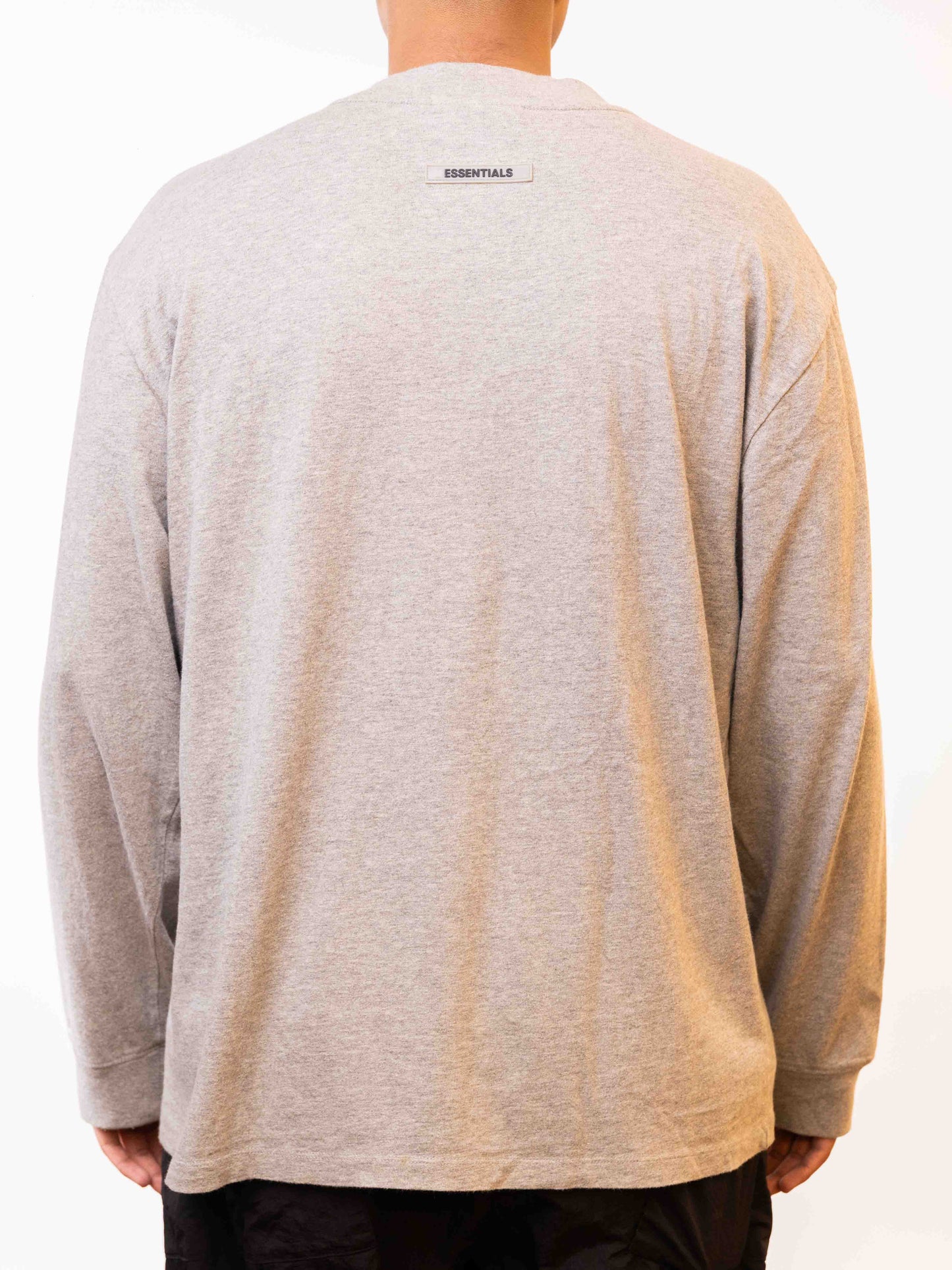 Essentials Boxy Long Sleeve T-Shirt Grey