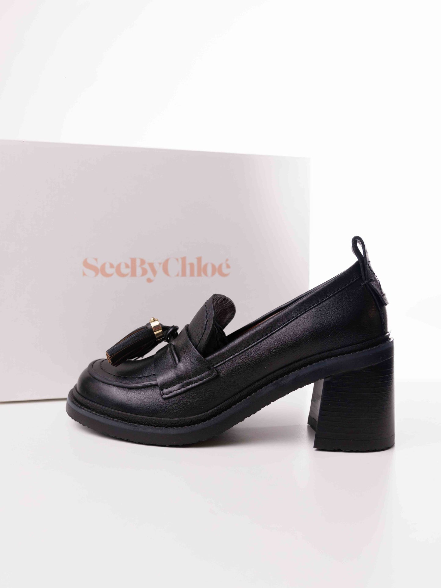 See By Chloe Black Skyie Heel