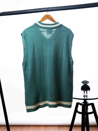 MEN'S MERCI GREEN KNIT VEST SWEARTSHIRT - GREEN