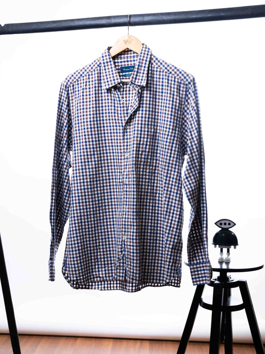 MASSIMO DUTTI CHECKED CASUAL FIT SHIRT