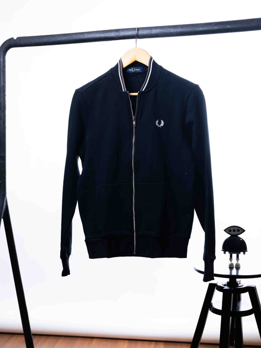 Fred Perry Zip Through Sweatshirts Black