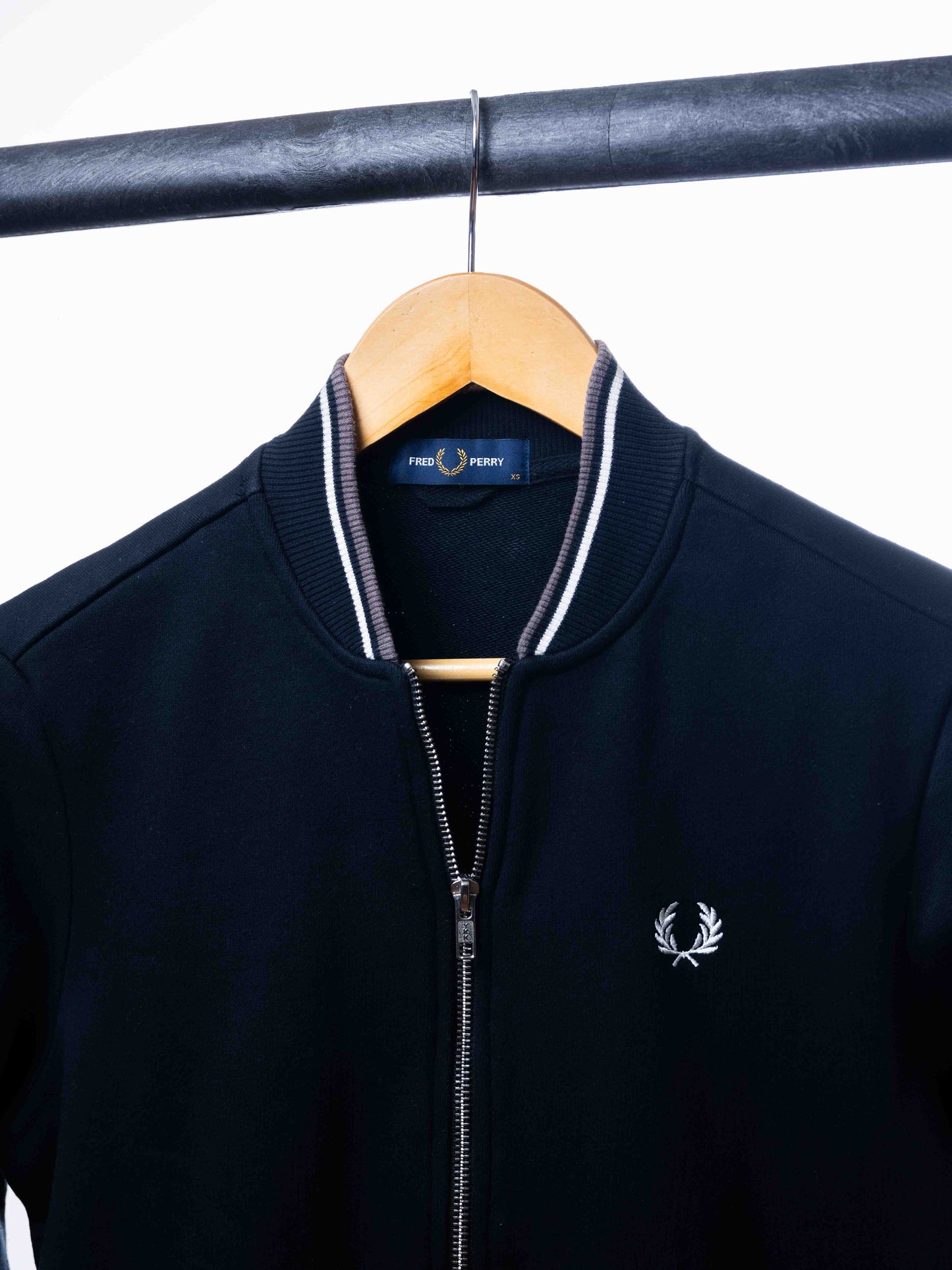 Fred Perry Zip Through Sweatshirts Black