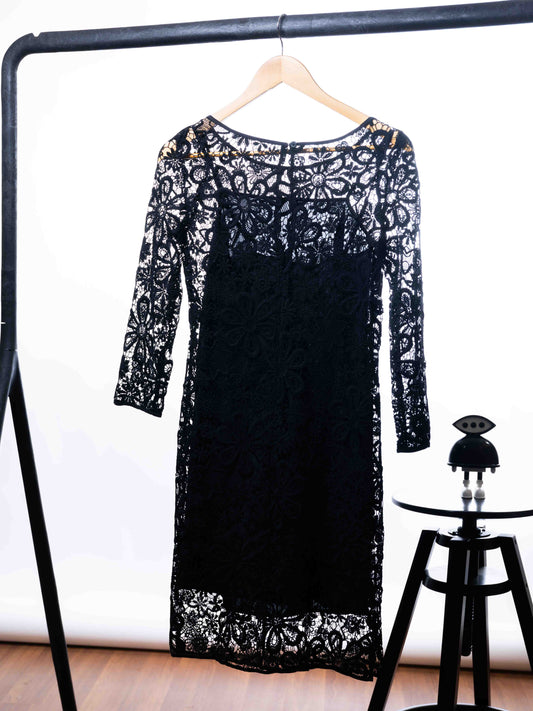 ARMANI EXCHANGE LACE BLACK DRESS