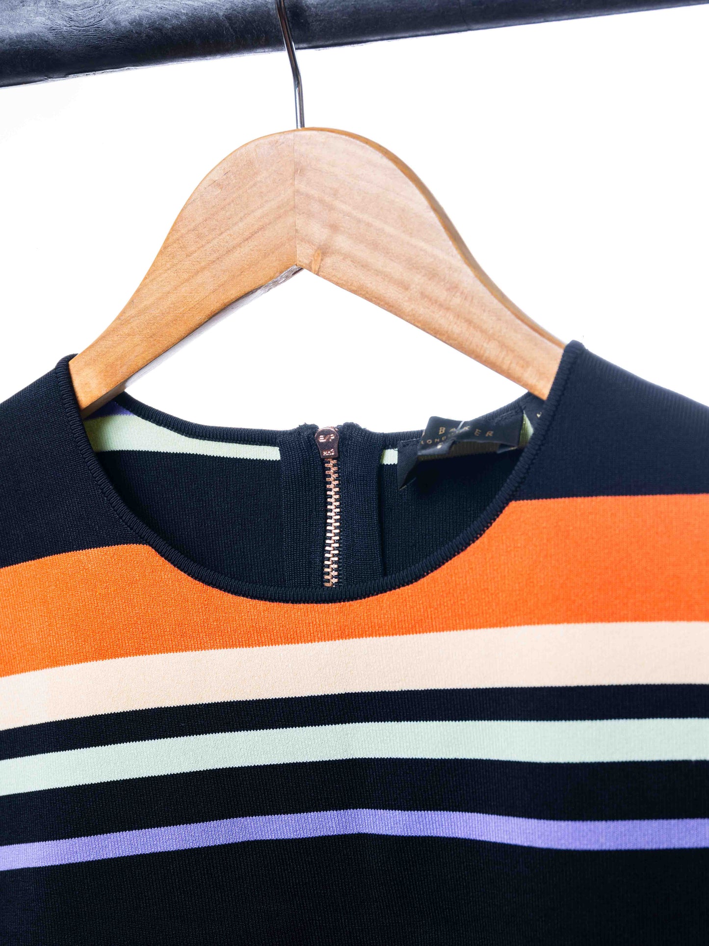 TED BAKER MULTI STRIPED CROP TOP