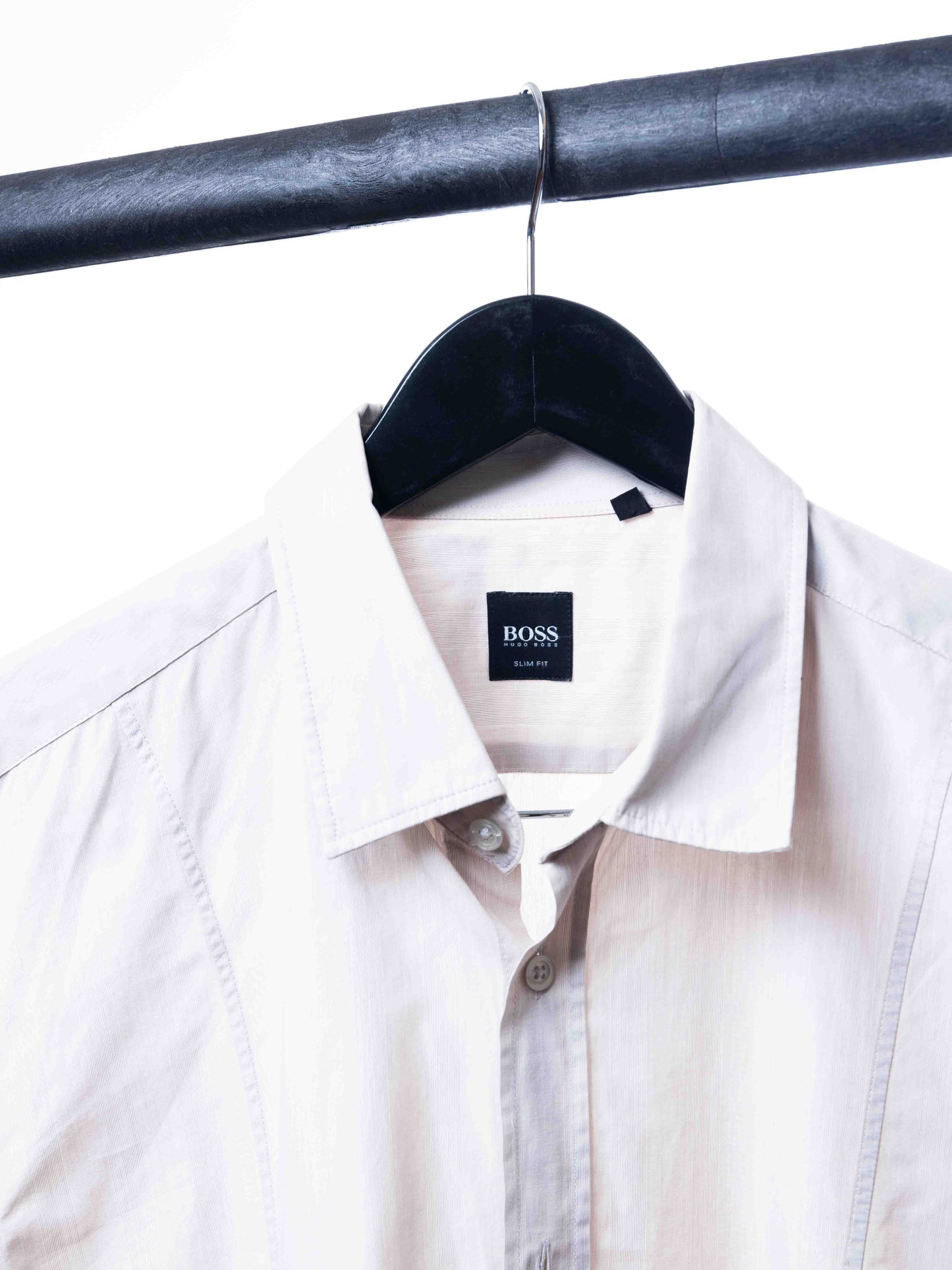 HUGO BOSS SLIM FIT BEIGE FULL SLEVES SHIRT