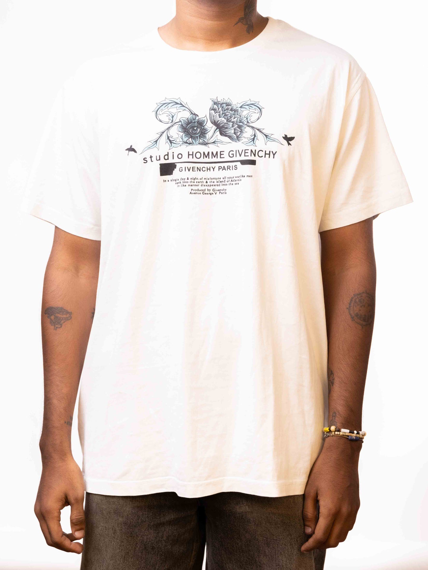 Givenchy White Floral 'Studio Homme' T-Shirt