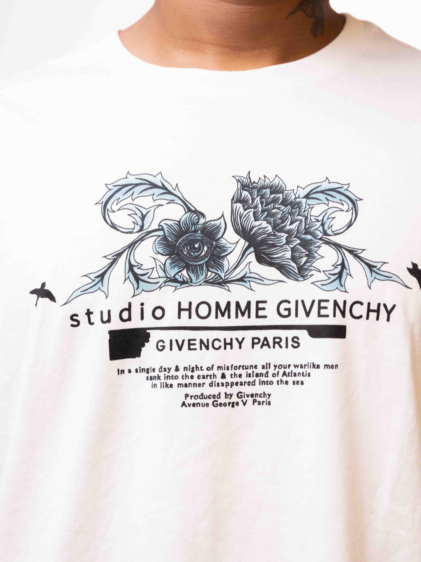 Givenchy White Floral 'Studio Homme' T-Shirt