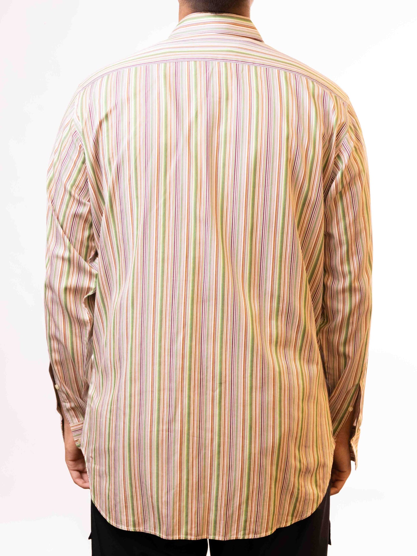 MOSSIMO DUTTI 100% LINEN SLIM FIT STRIPED SHIRT