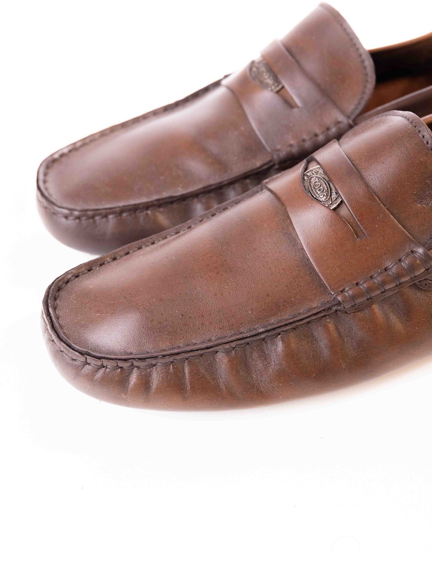 TODS CITY GOMMINO DRIVING SHOES IN LEATHER - BROWN