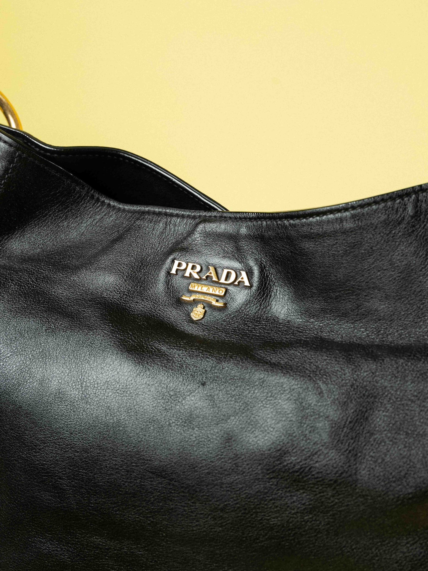 Prada Vitello Daino Hobo Bag Nero