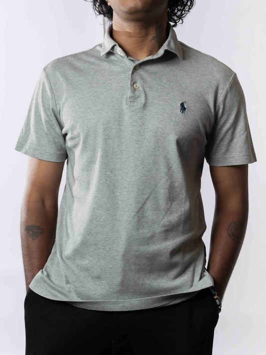 Polo By Ralph Lauren Pima Soft-Touch Polo Shirt - Grey