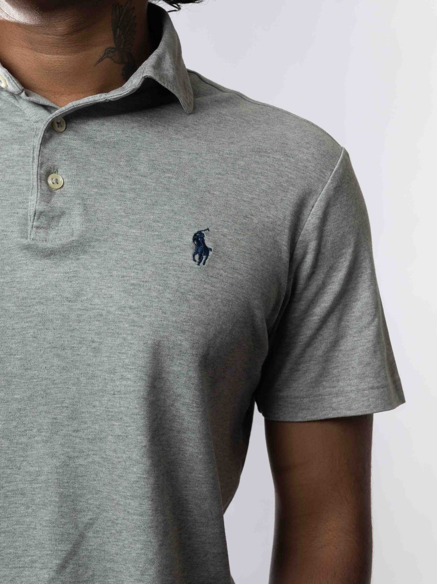 Polo By Ralph Lauren Pima Soft-Touch Polo Shirt - Grey