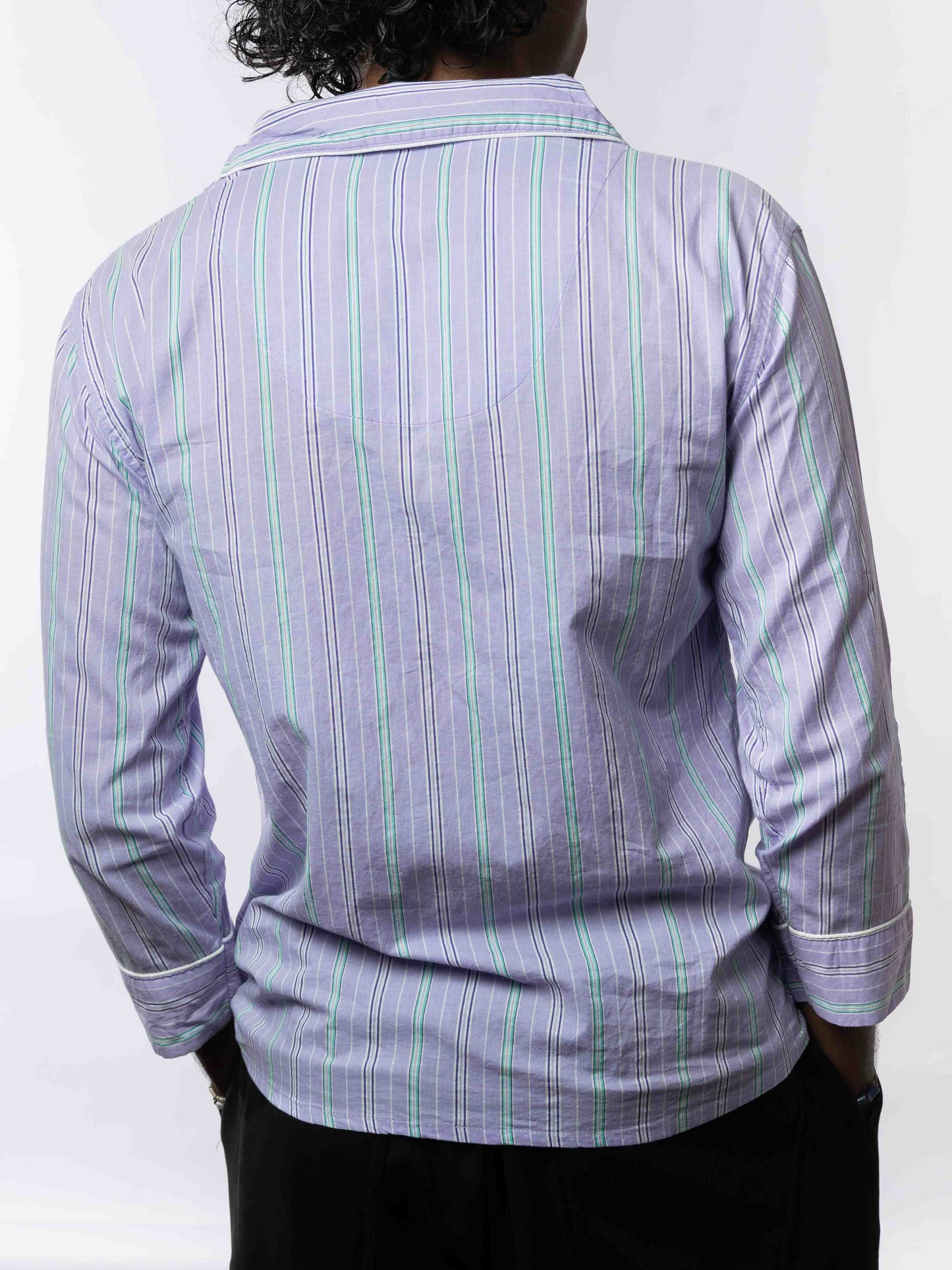 Polo By Ralph Lauren Striped Cotton-Blend Sateen Sleep shirt