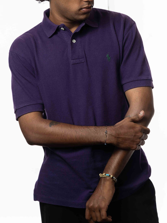 Polo By Ralph Lauren Polo Collar Short Sleeves Cotton Tshirts - purple