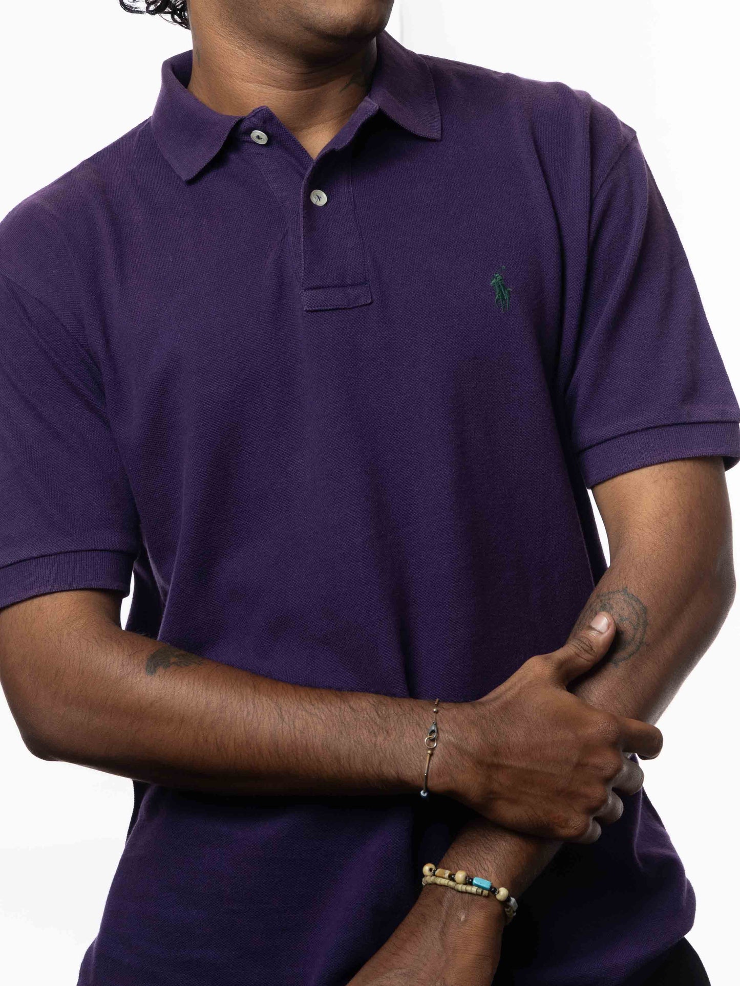 Polo By Ralph Lauren Polo Collar Short Sleeves Cotton Tshirts - purple