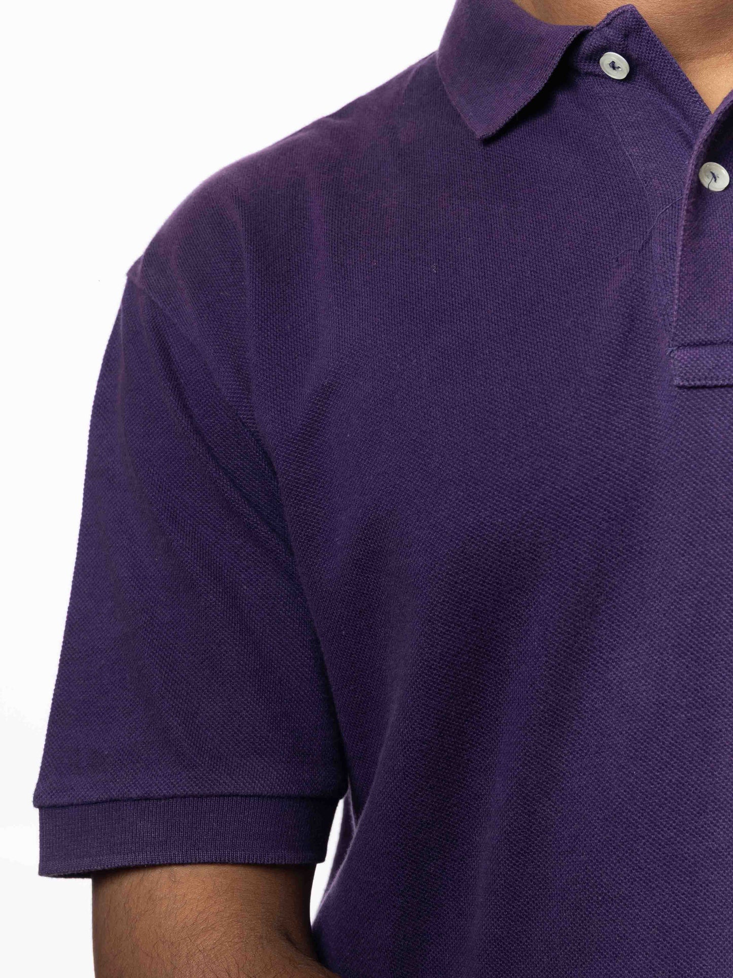 Polo By Ralph Lauren Polo Collar Short Sleeves Cotton Tshirts - purple