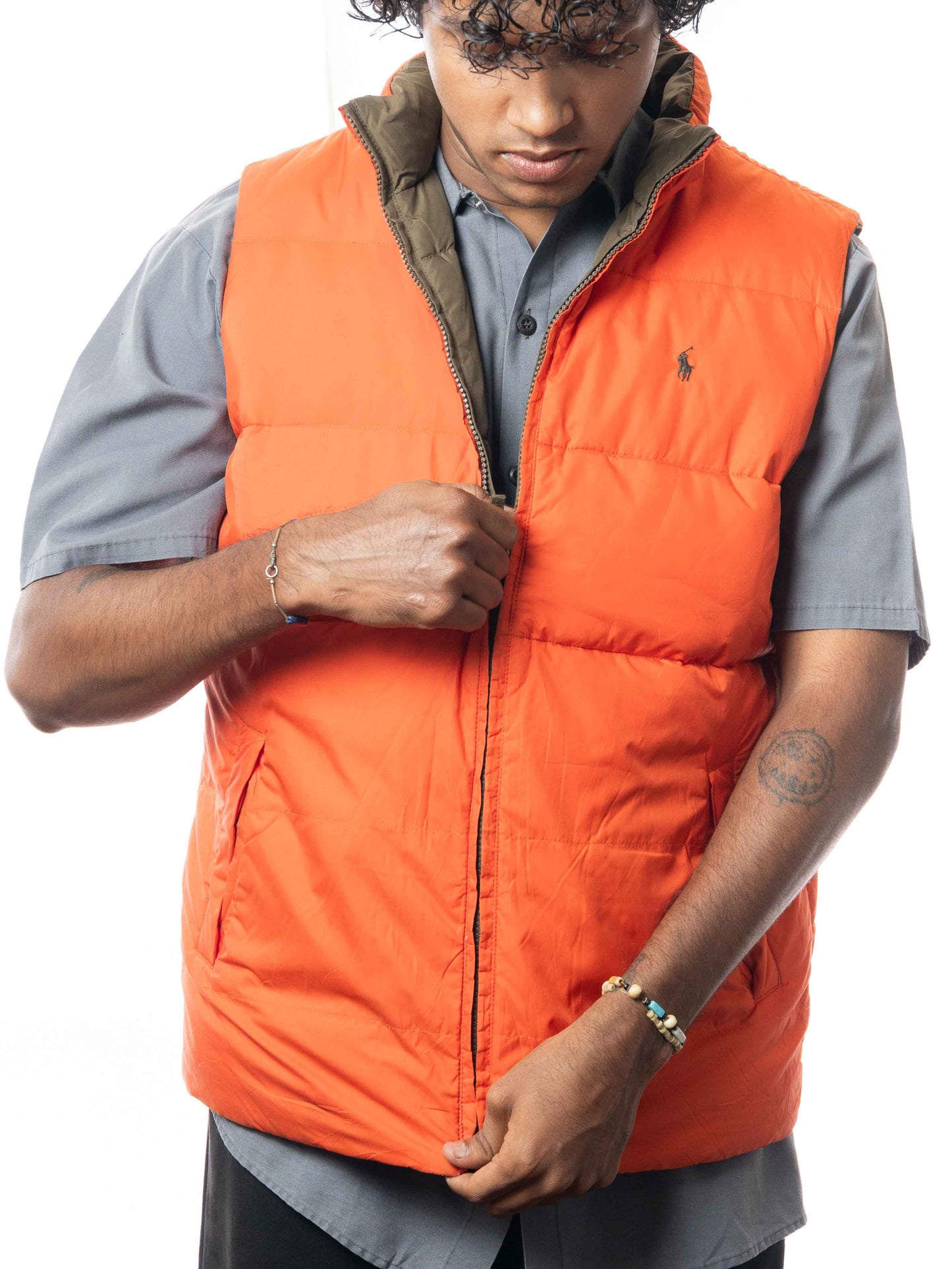 Polo by Ralph Lauren sleeveless jacket- Orange