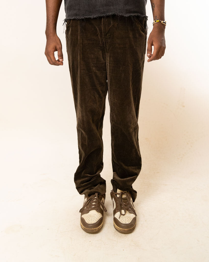 Gucci Loden Green Velvet Pants Jeans With GG Pockets