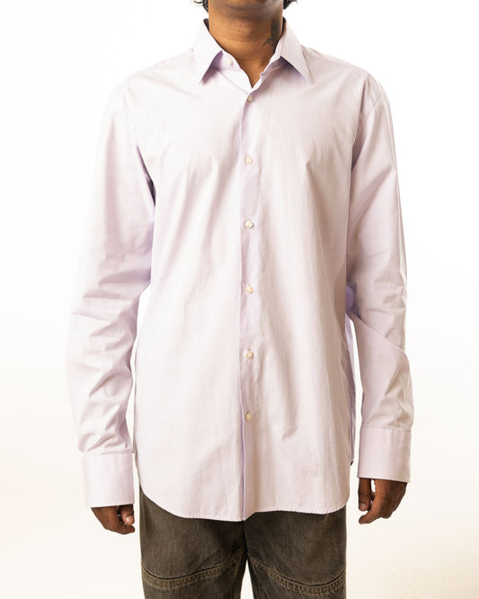 HUGO BOSS REGULAR-FIT SHIRT IN STRETCH COTTON WITH DIAGONAL STRIPES - LIGHT PINK