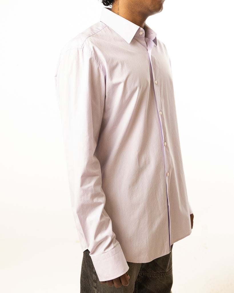 HUGO BOSS REGULAR-FIT SHIRT IN STRETCH COTTON WITH DIAGONAL STRIPES - LIGHT PINK