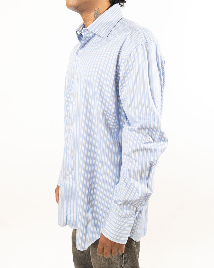 DUNHILL COTTON STRIPE FORMAL SHIRT