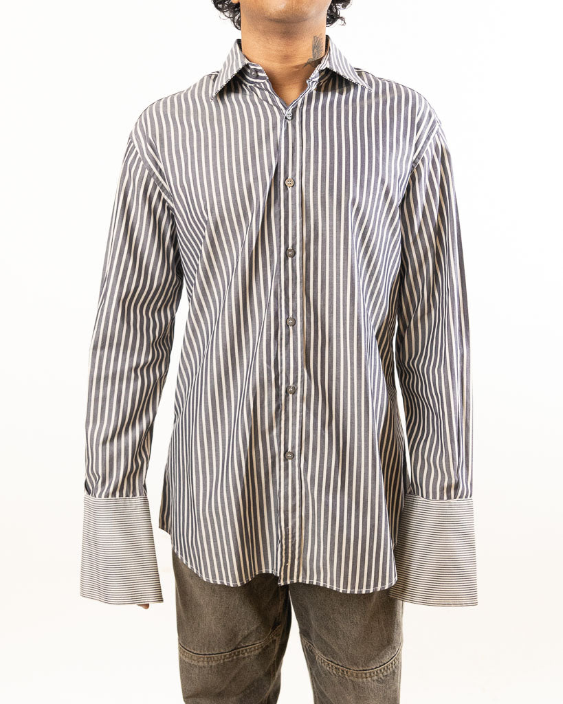 PAUL SMITH STRIP SHIRT - BLACK AND WHITE