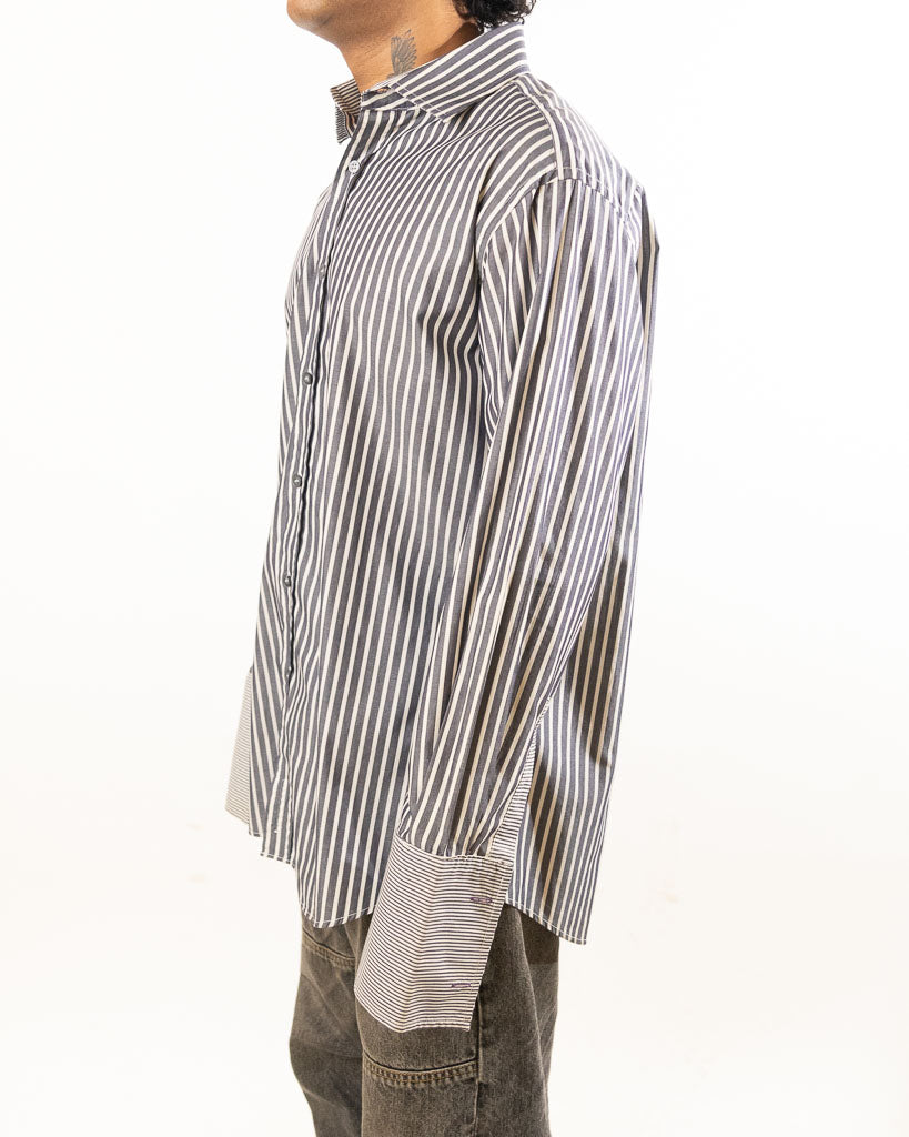 PAUL SMITH STRIP SHIRT - BLACK AND WHITE