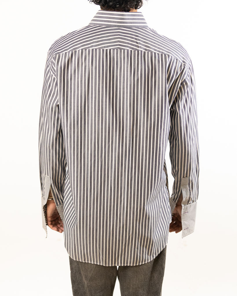 PAUL SMITH STRIP SHIRT - BLACK AND WHITE