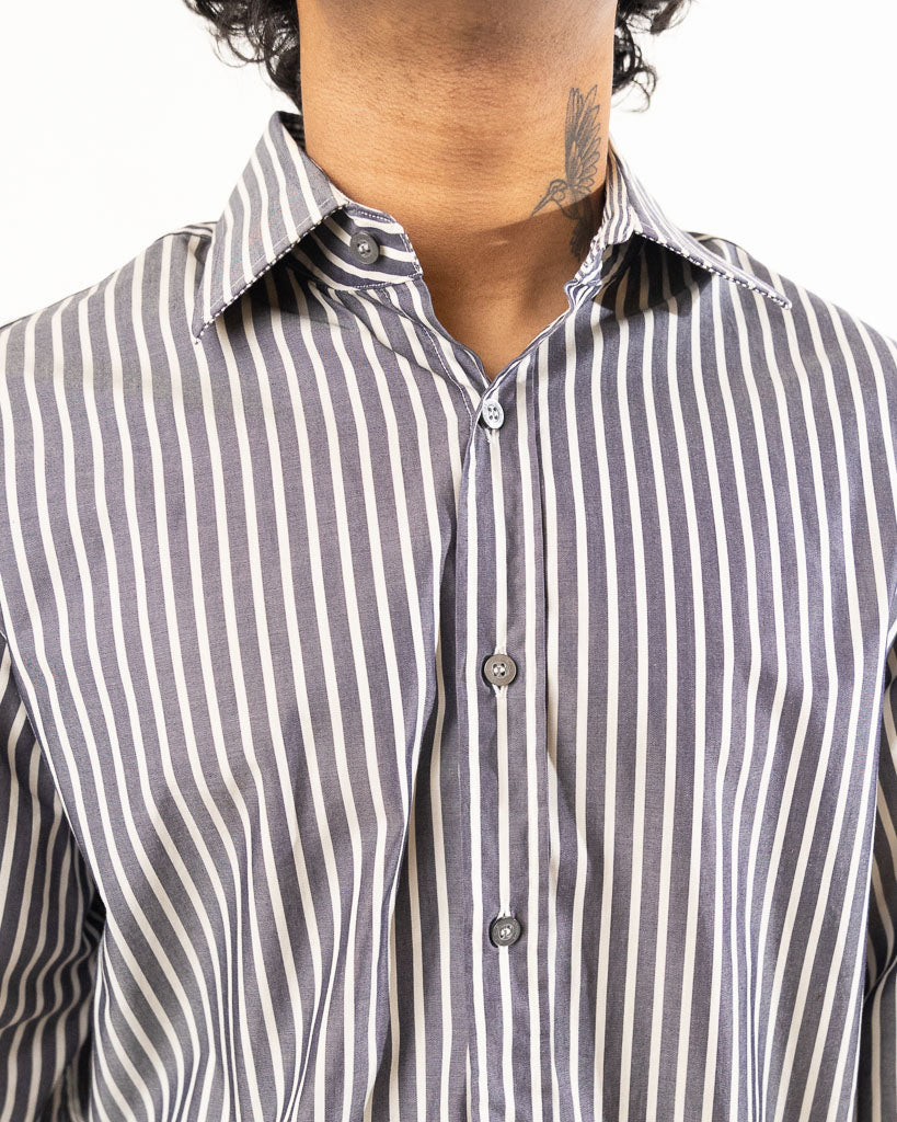 PAUL SMITH STRIP SHIRT - BLACK AND WHITE