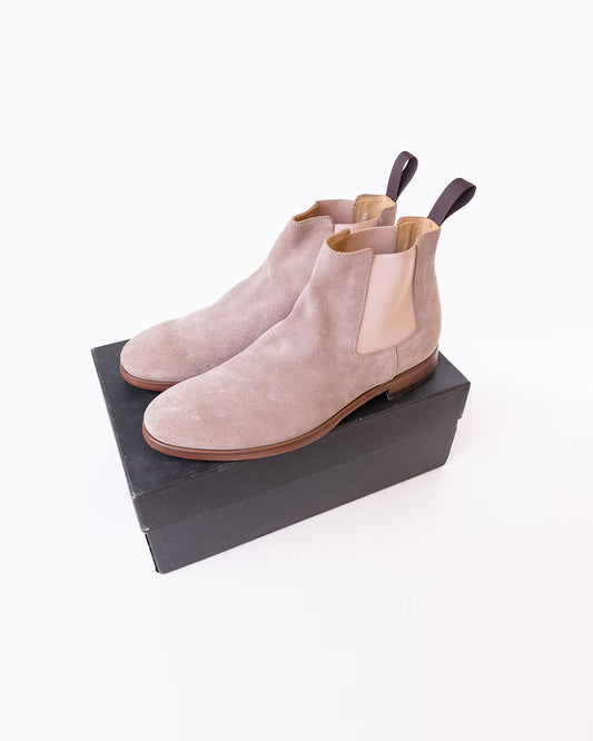 PS PAUL SMITH MEN'S GERALD SUEDE CHELSEA BOOTS - BEIGE