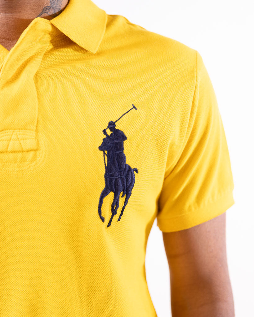 Ralph Lauren Women The Skinny Polo Big Pony Track & Field Polo T-Shirt - Brazil Yellow