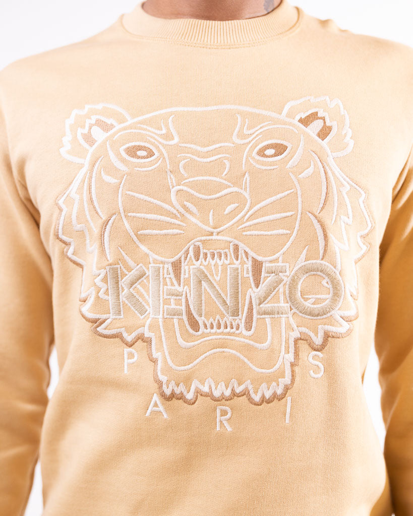 KENZO MEN'S TIGER SEASONAL SWEATSHIRT - DARK BEIGE