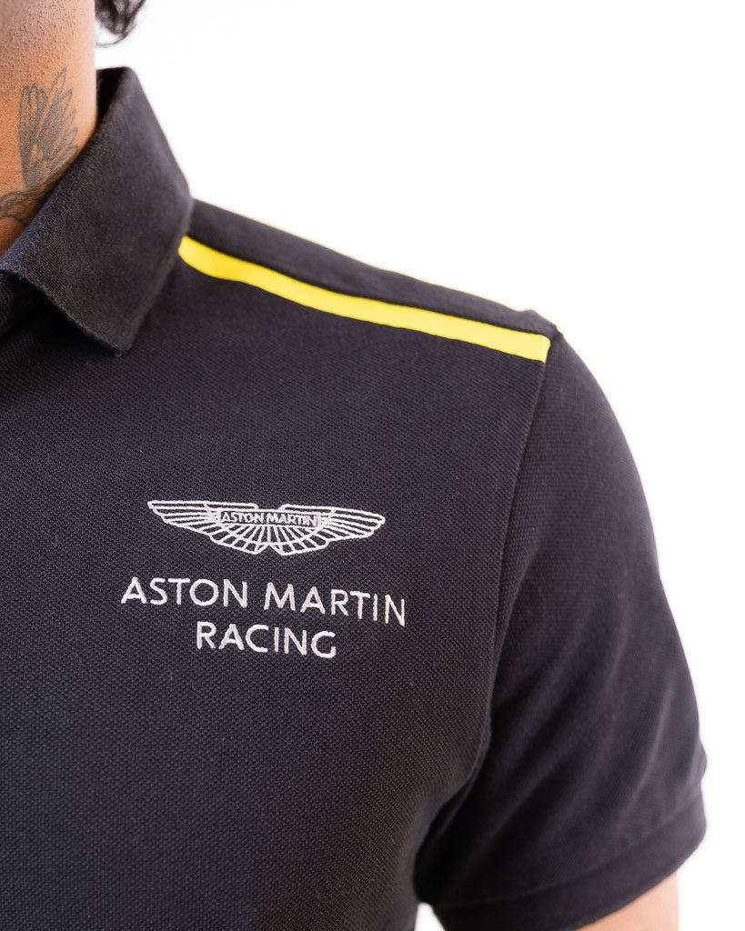 HACKETT LONDON ASTON MARTIN POLO - YELLOW & BLACK