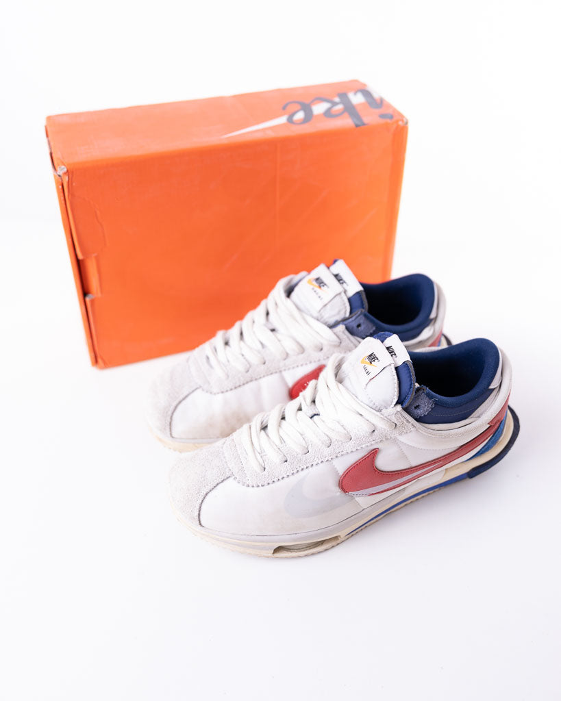 NIKE ZOOM CORTEZ SP SACAI WHITE UNIVERSITY RED BLUE