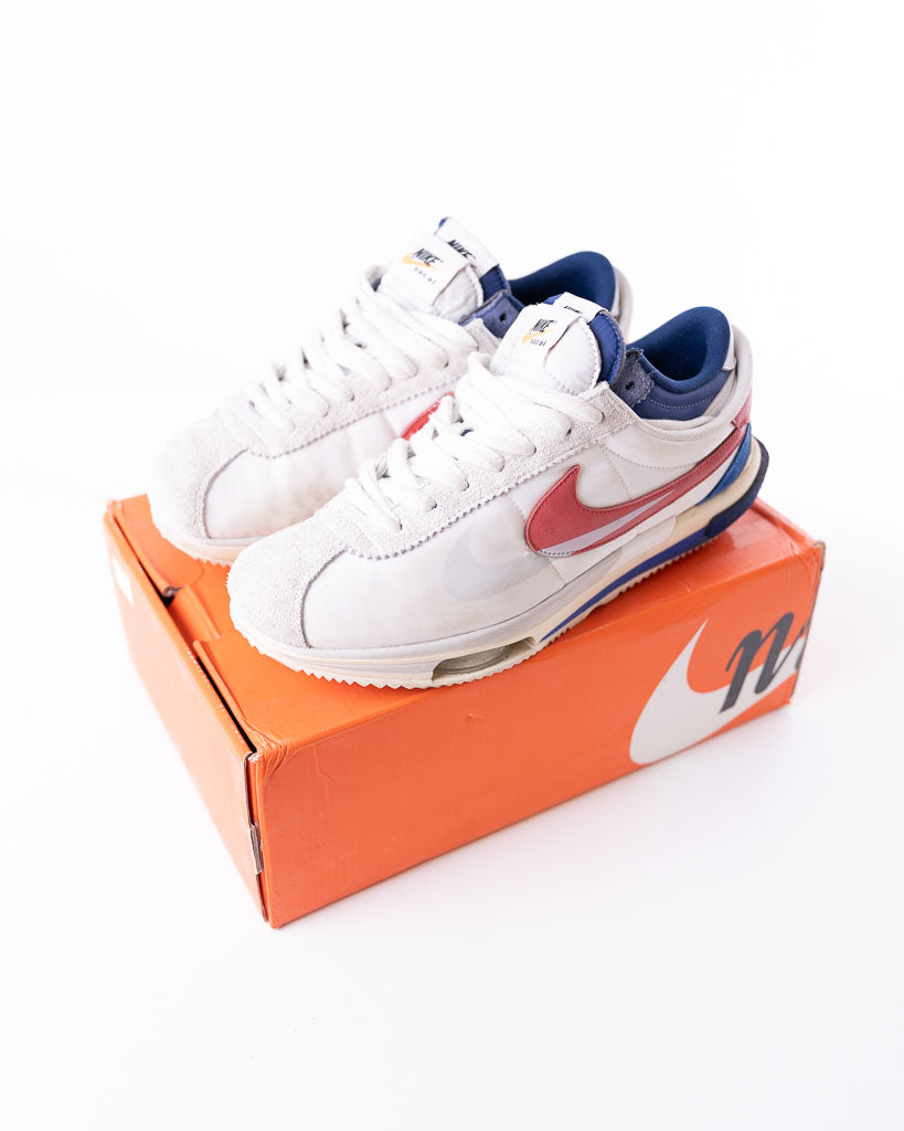 NIKE ZOOM CORTEZ SP SACAI WHITE UNIVERSITY RED BLUE