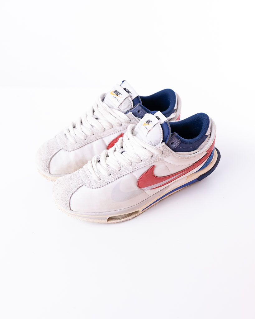 NIKE ZOOM CORTEZ SP SACAI WHITE UNIVERSITY RED BLUE