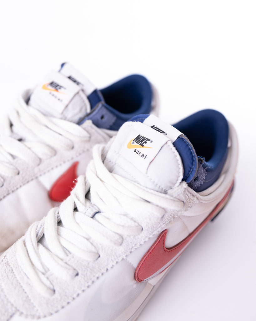 NIKE ZOOM CORTEZ SP SACAI WHITE UNIVERSITY RED BLUE