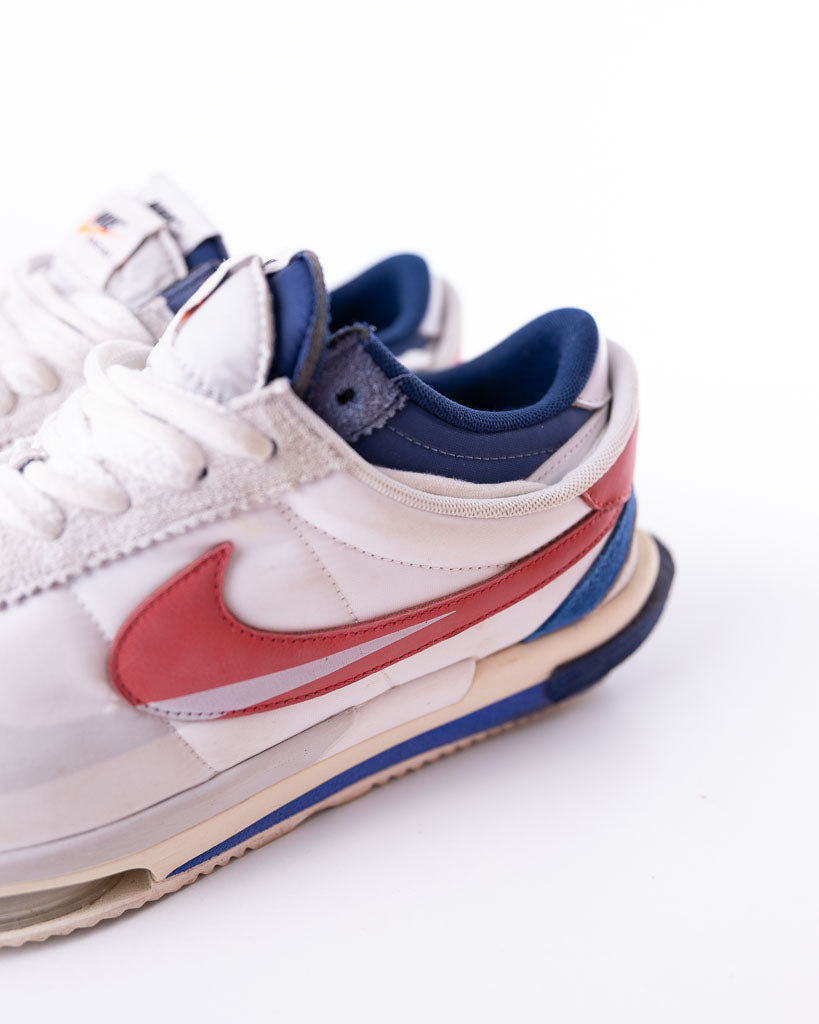 NIKE ZOOM CORTEZ SP SACAI WHITE UNIVERSITY RED BLUE