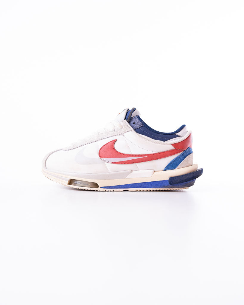 NIKE ZOOM CORTEZ SP SACAI WHITE UNIVERSITY RED BLUE