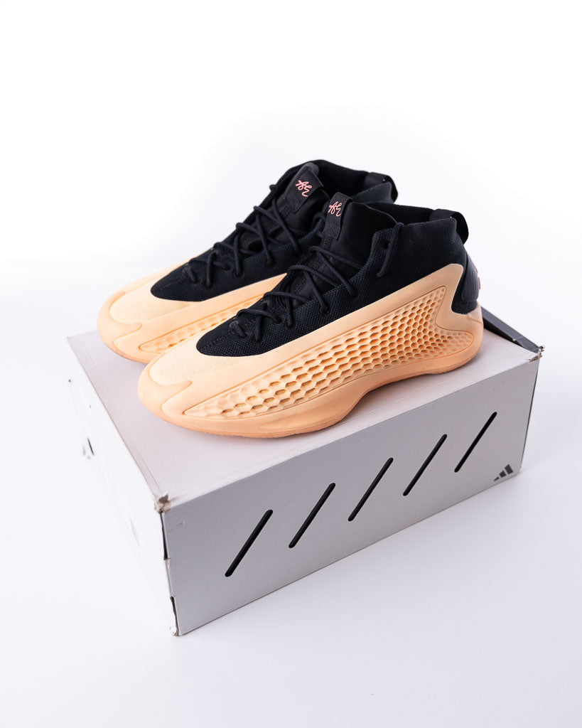 ADIDAS ANTHONY EDWARDS 1 NEW WAVE BASKETBALL SHOES - ORANGE BLACK