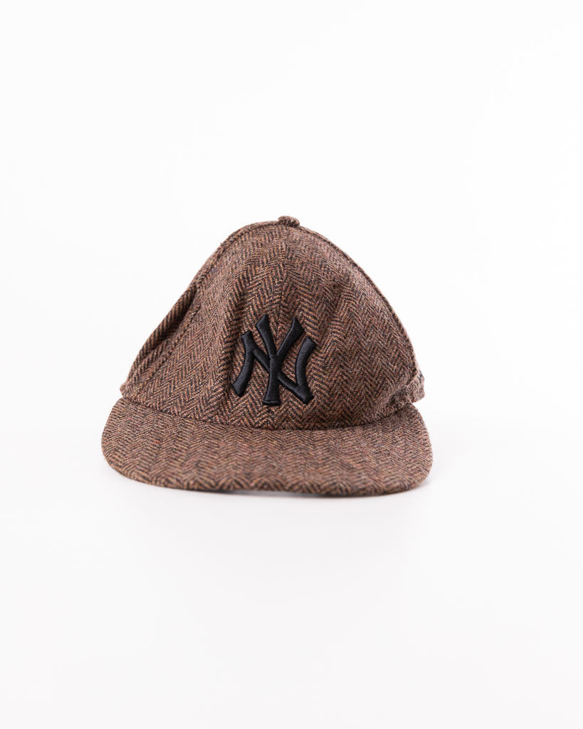 New Era New York Yankees Brown Plaid Texture Snapback Cap