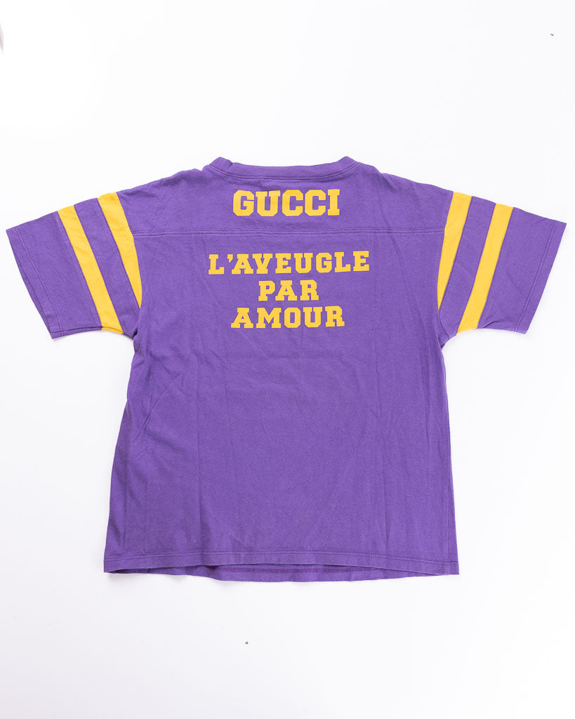 Gucci Kids' Logo Print Short Sleeved T-Shirt In Purple