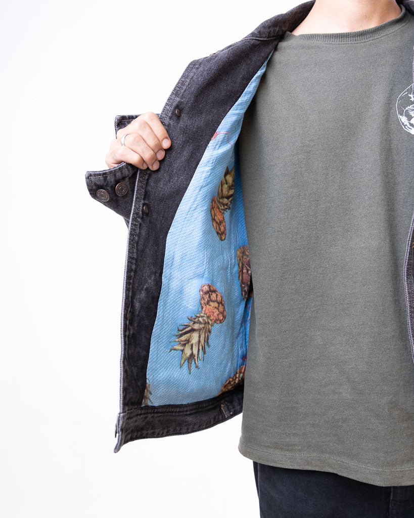 RESTORED GWA TIGER PRINT DENIM JACKET