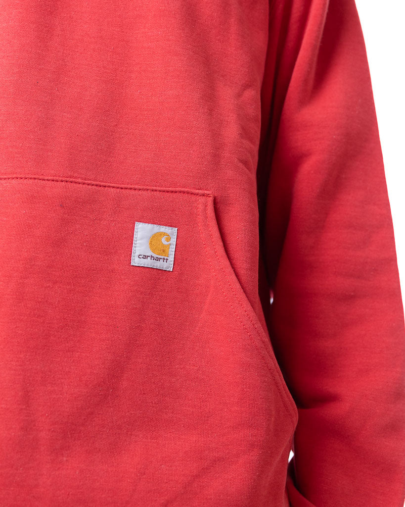 VINTAGE 90'S CARHARTT BLANK HOODIE WITH THE PATCH ON POCKET RED