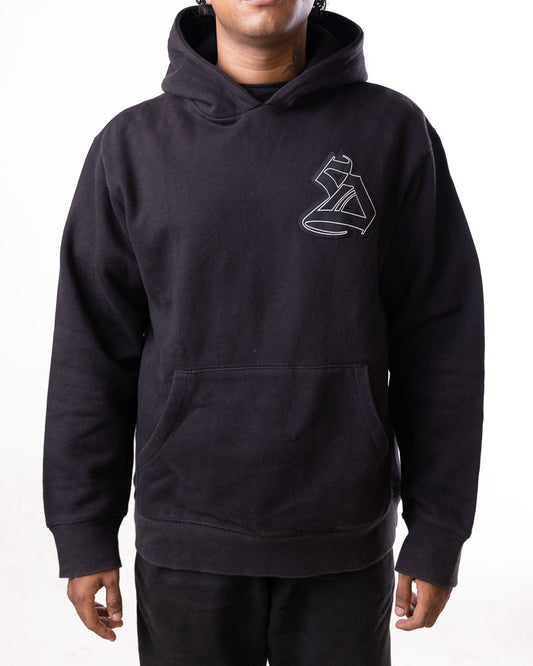 STUSSY S LOGO HEAVYWEIGHT HOODIE BLACK