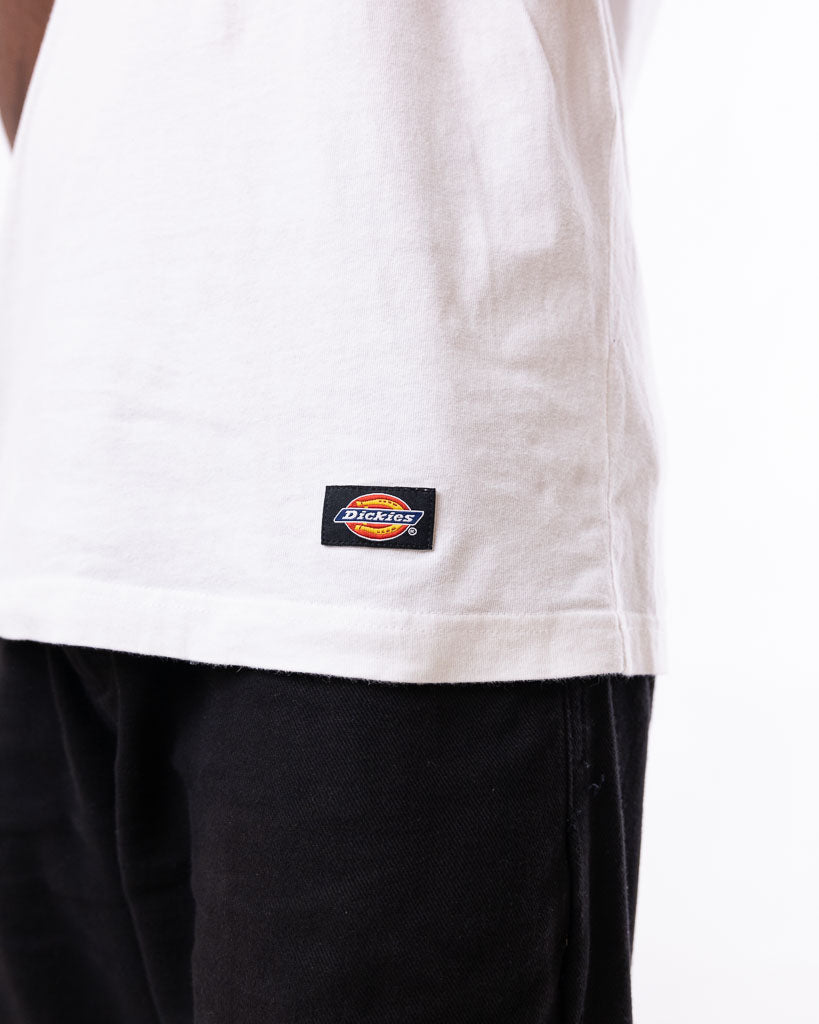 DICKIES SPLIT DOUBLE LOGO TEE WHITE