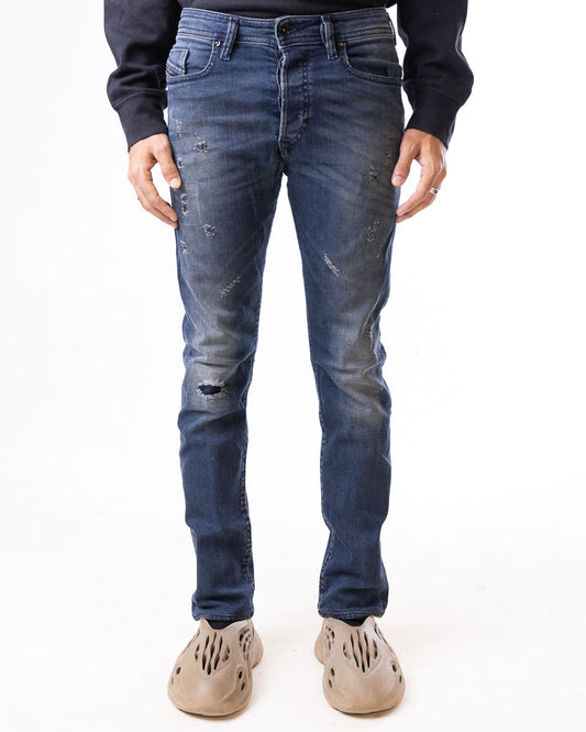 Diesel Distressed Regular Slim-Straight Fit Jeans