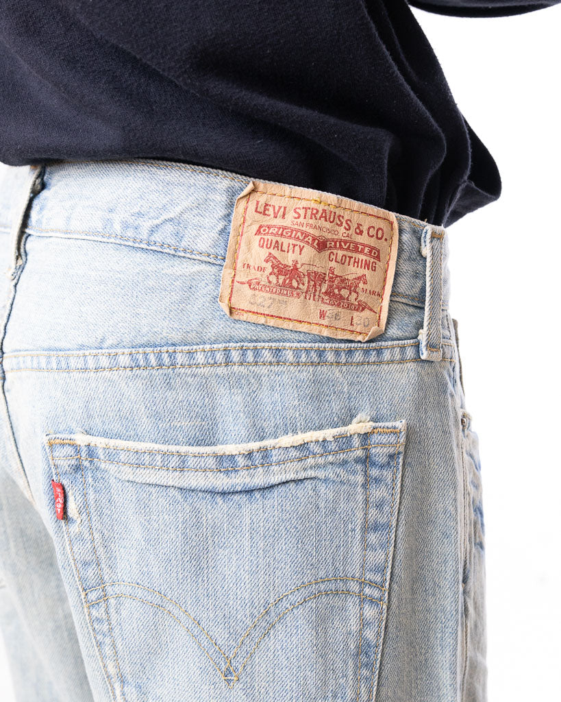 Vintage Levis 527 Bootcut Denim Bleached Blue