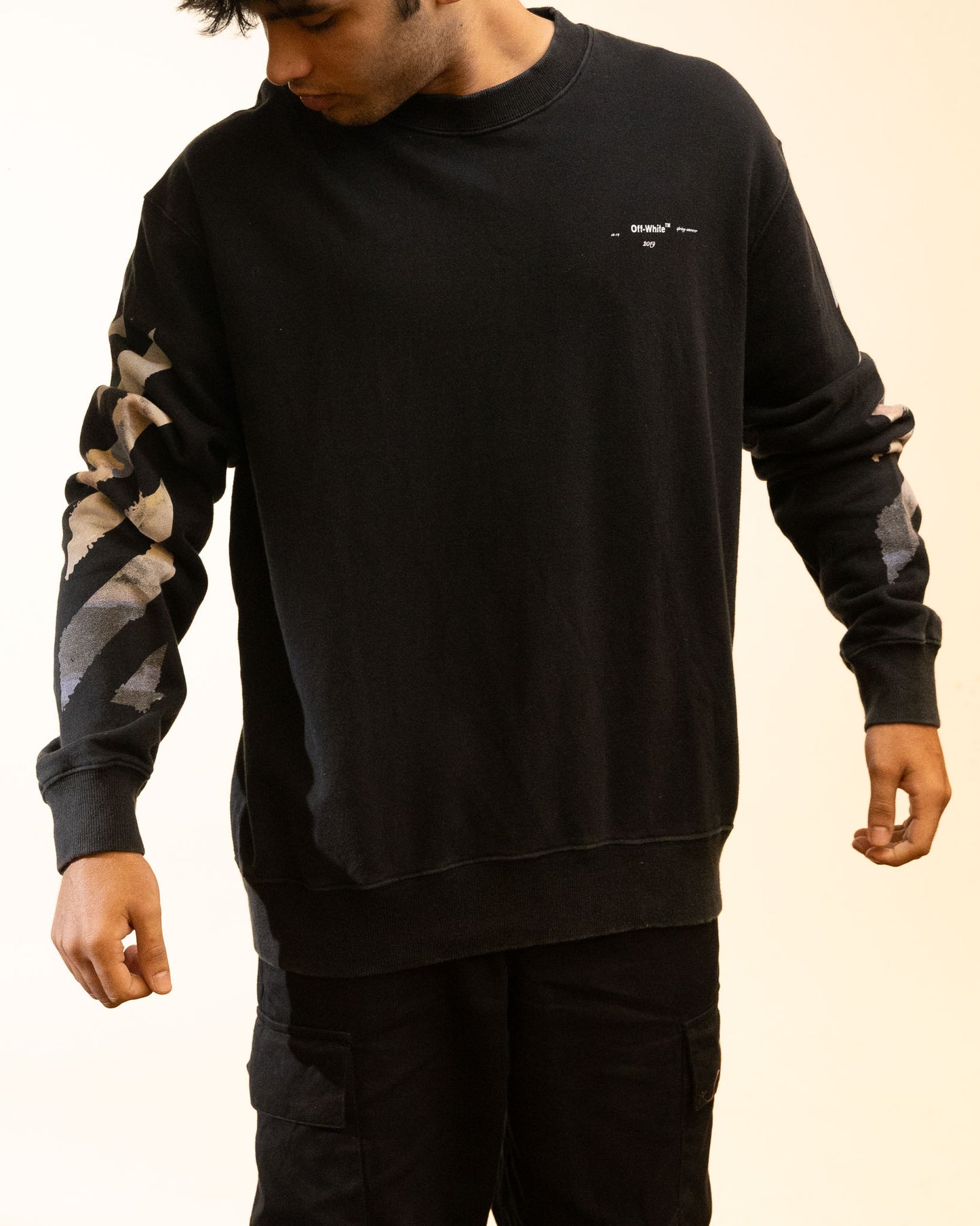 Off-White Monet Arrows Black Sweatshirt