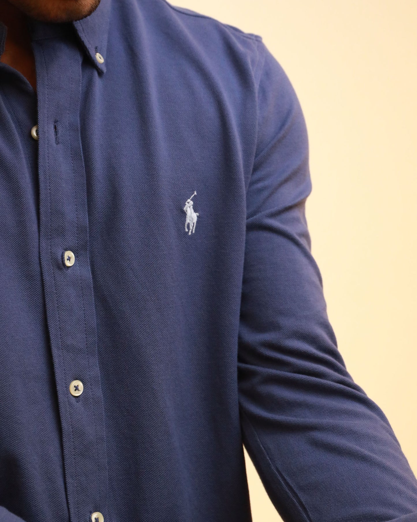 Polo By Ralph Lauren Featherweight Mesh Vintage Blue Shirt